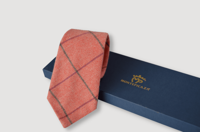 Corbata para traje color teja