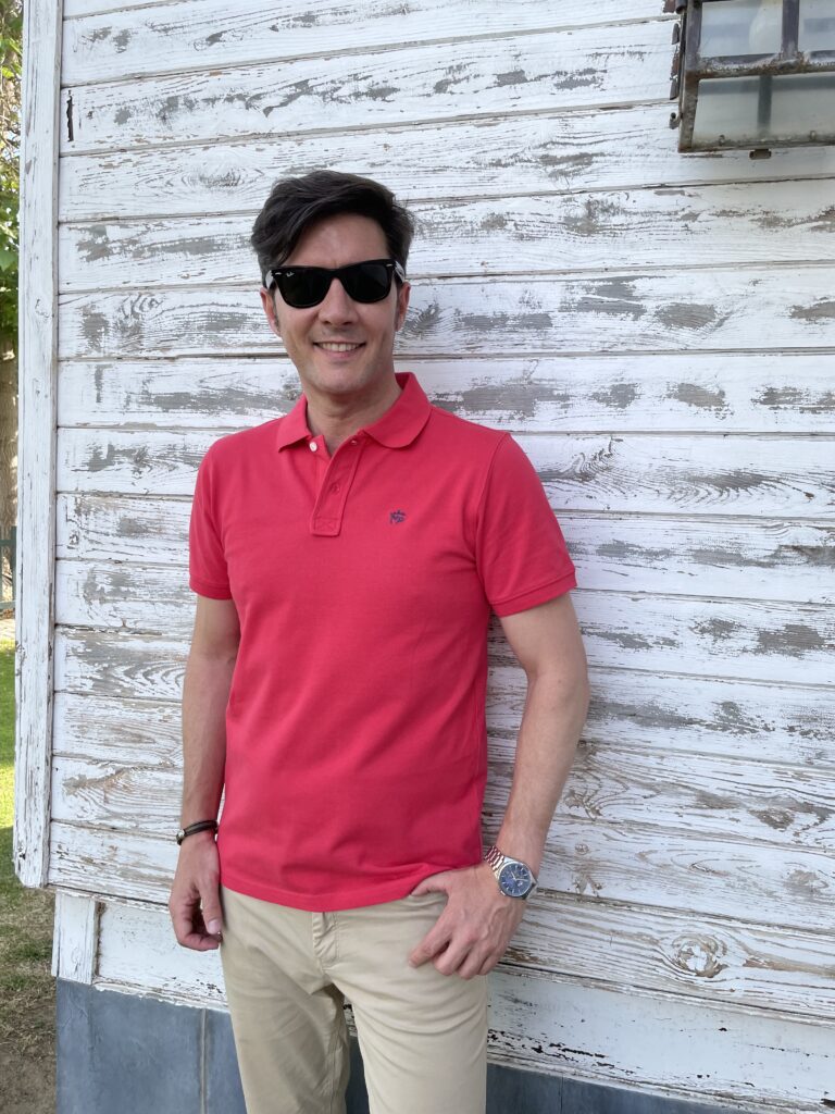 Polos rojo de manga corta Montepicaza estilo verano