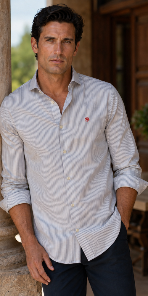 CAMISA RAYAS GRIS 1 2026