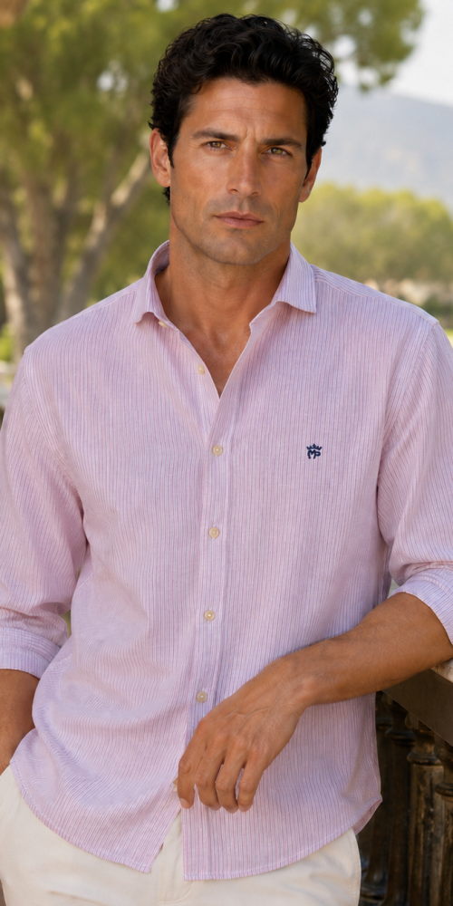 CAMISA RAYAS ROSA 1 2026