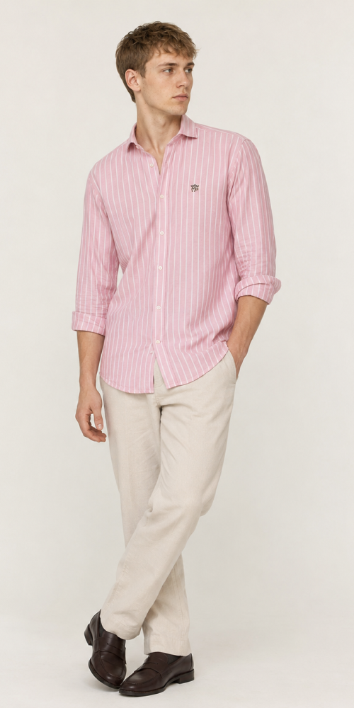 CAMISA ROSA RAYAS OTOÑO 2026 1