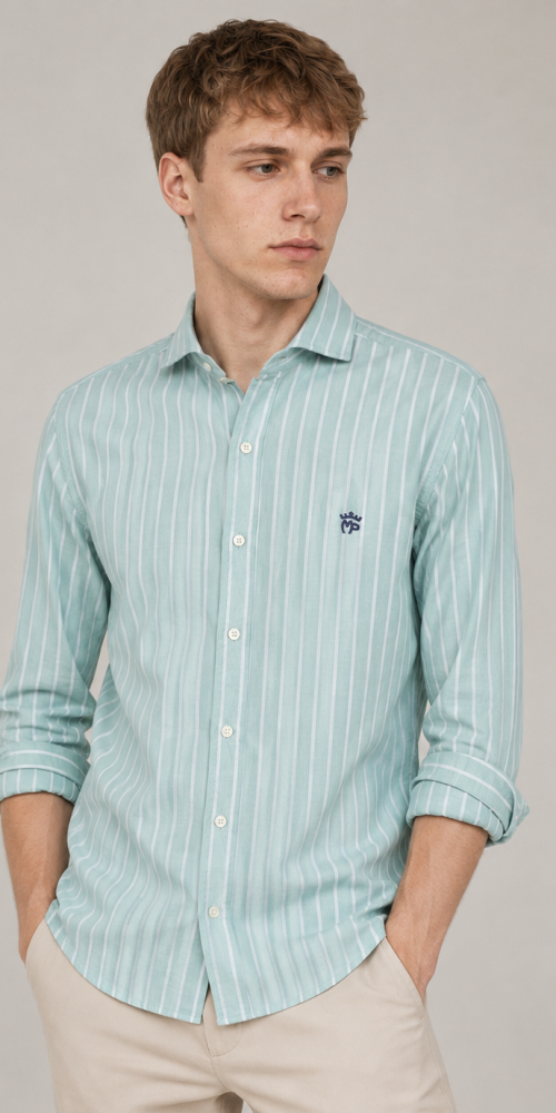 CAMISA VERDE RAYAS OTOÑO 26 1