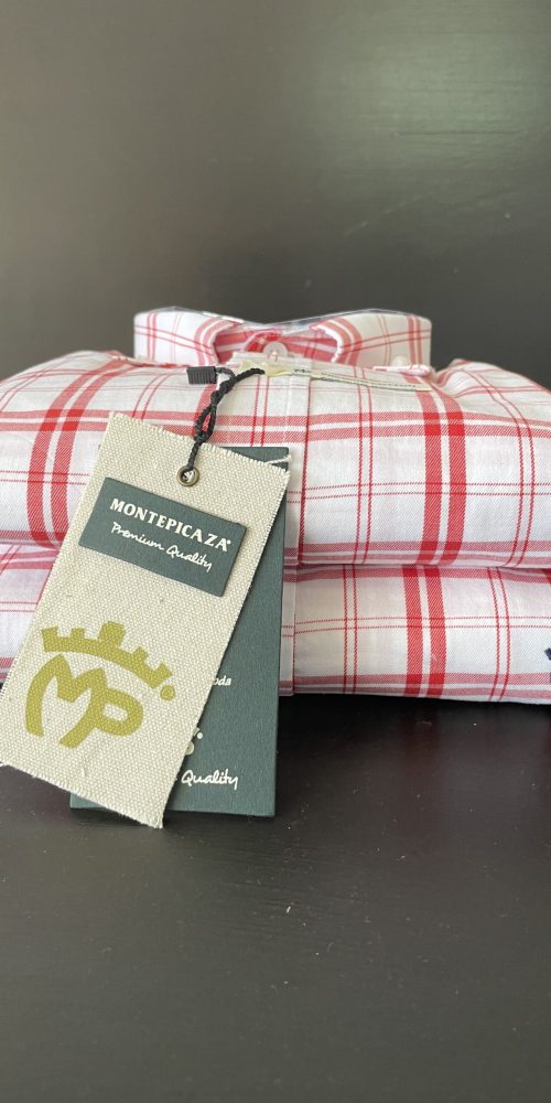 Camisa hombre cuadros rojo y blanco Montepicaza